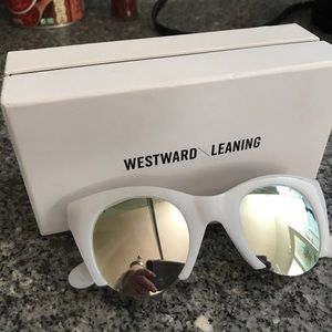 Westward leaning mirrored sunglasses. New in box